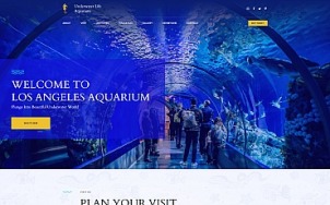 Aquarium Website Design - Underwater Life - tablet image