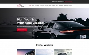 Car Rental Website Design - Auto Leasing - tablet image