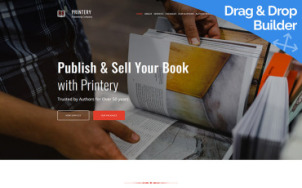 Book Publisher Web Design - Printery - tablet image