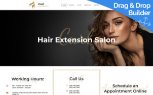 Hair Extension Website Design - tablet image