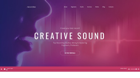 Recording Studio Website Design - Recordex - image