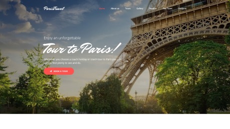 Tourism Website Design - Paris Travel - image