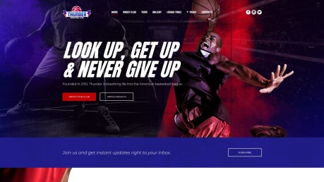 Basketball Website Design - Thunder - image