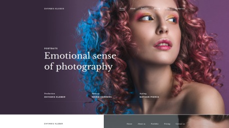 Photographer Portfolio Website Design - Dhyamis Kleber - image