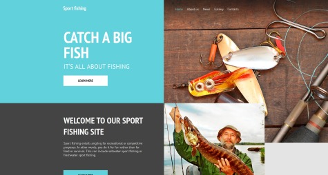 Fishing Club Website Template