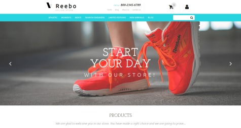 Footwear Website Template for Online Shoe Store MotoCMS