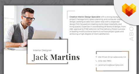 Interior Designer Resume Template