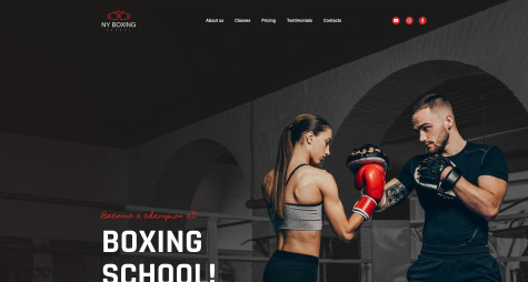 Boxing Club Website Template