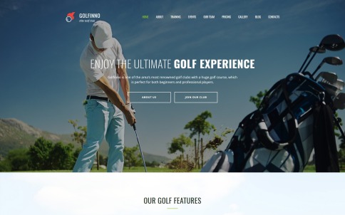 Golf Website Design - Golfinno