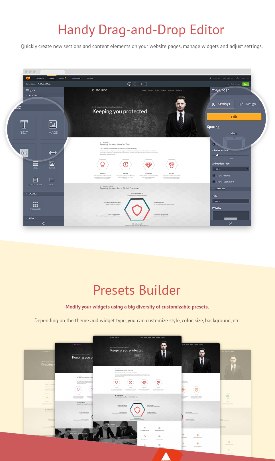 Home Security Website Template for Security Company - MotoCMS