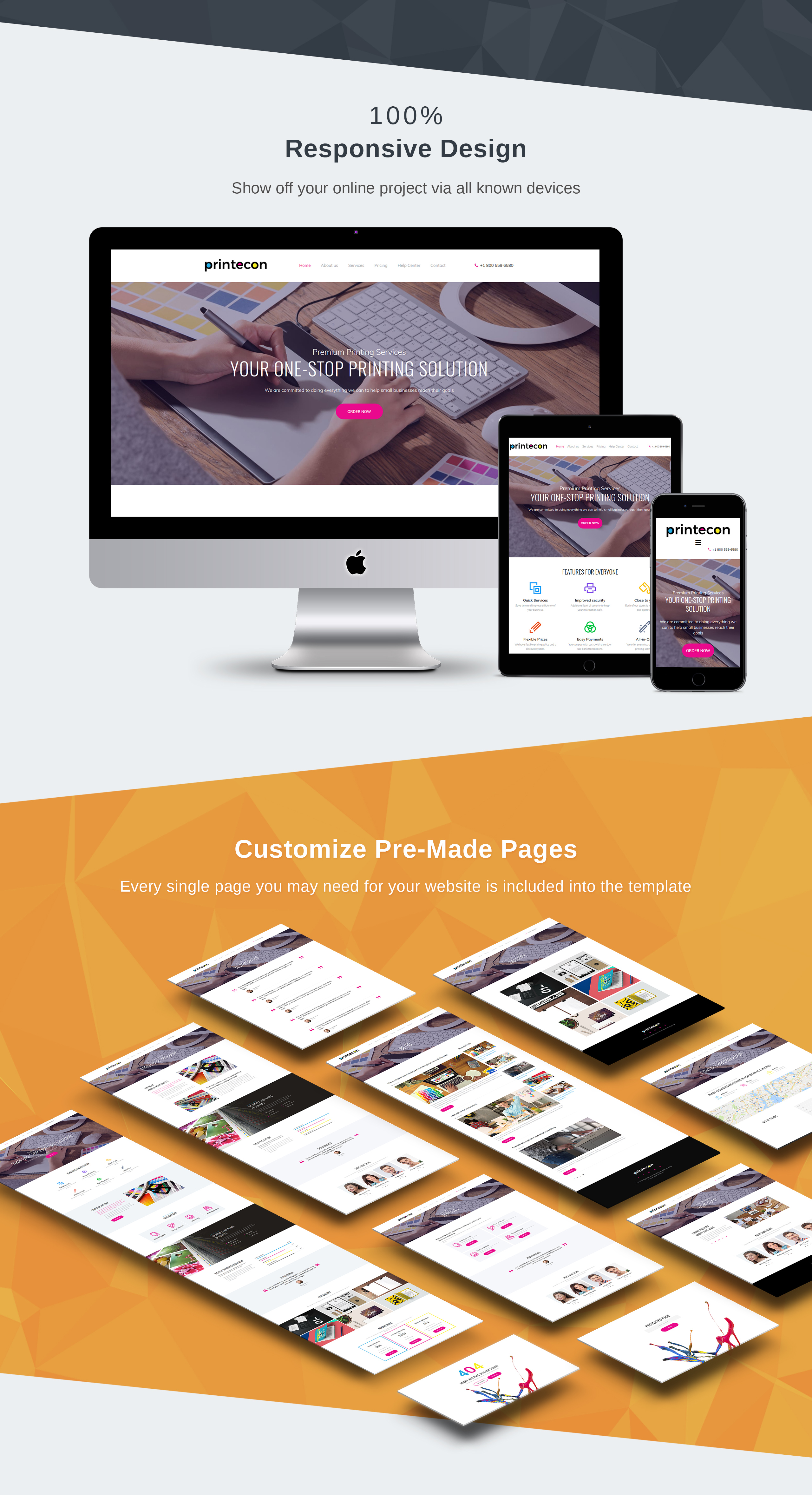 Printing Company Website Template for Print Services MotoCMS