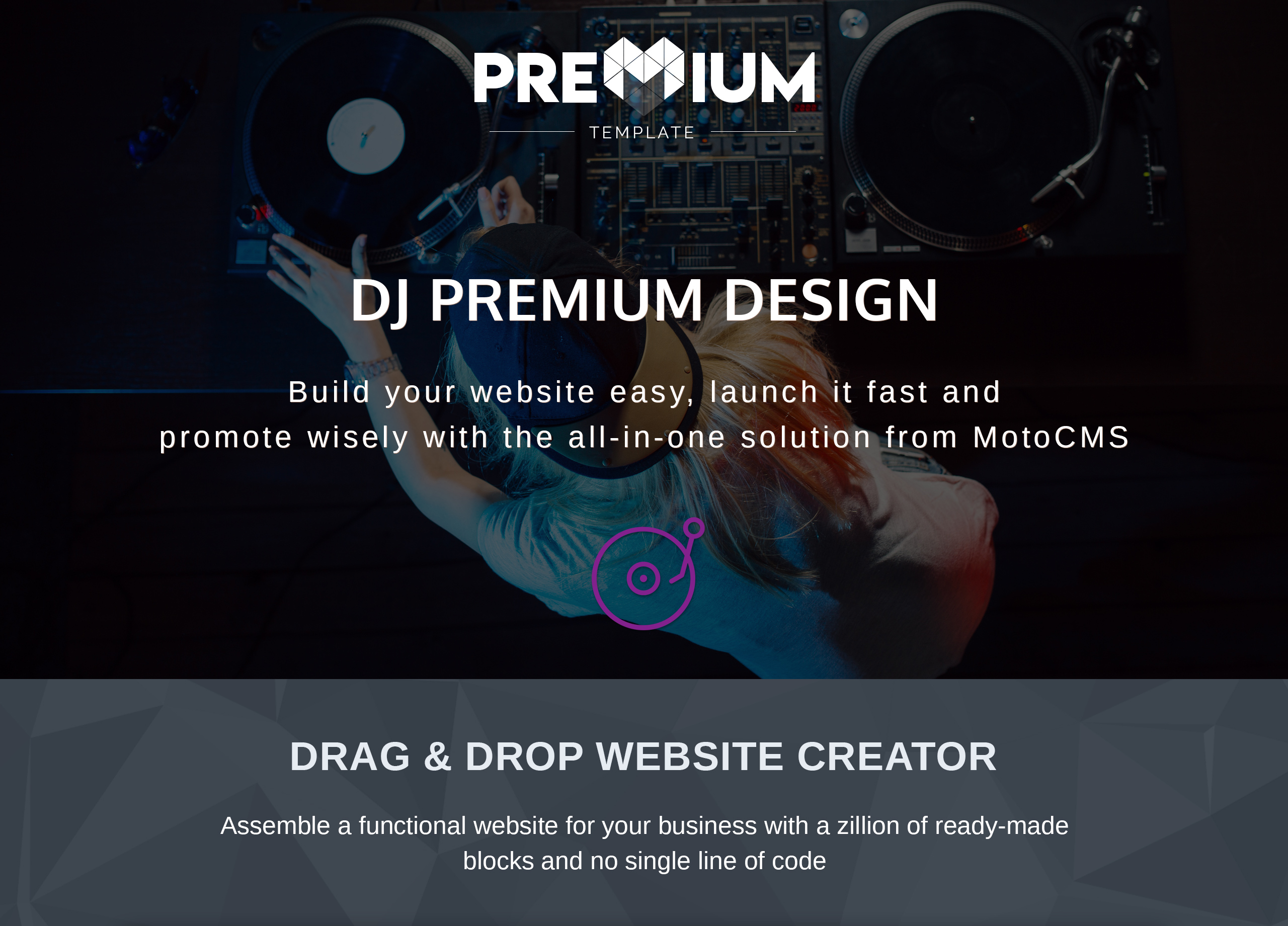 DJ Website Template for DJ Music Website MotoCMS