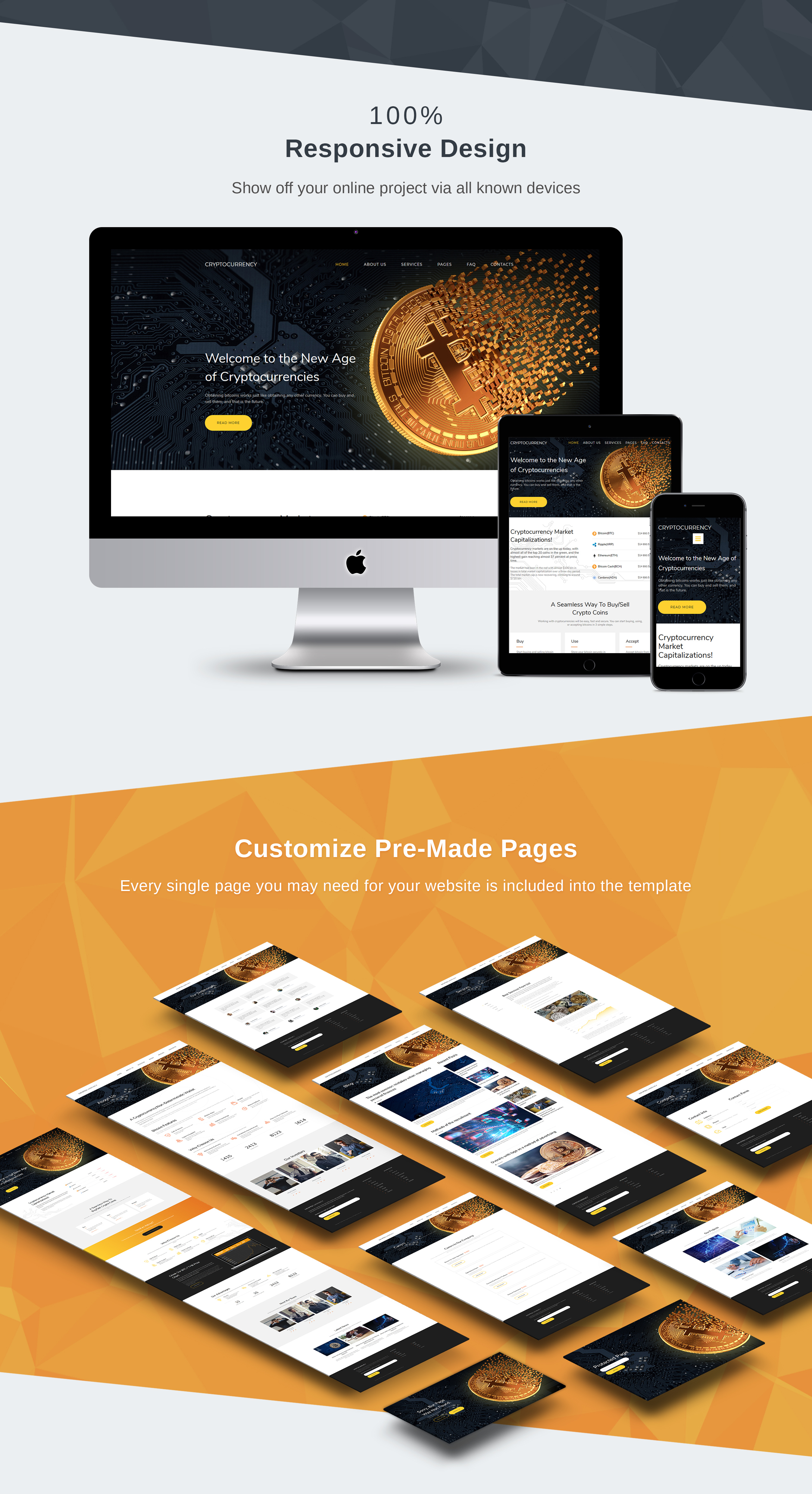 Best Cryptocurrency Website Design for Bitcoin Site - MotoCMS