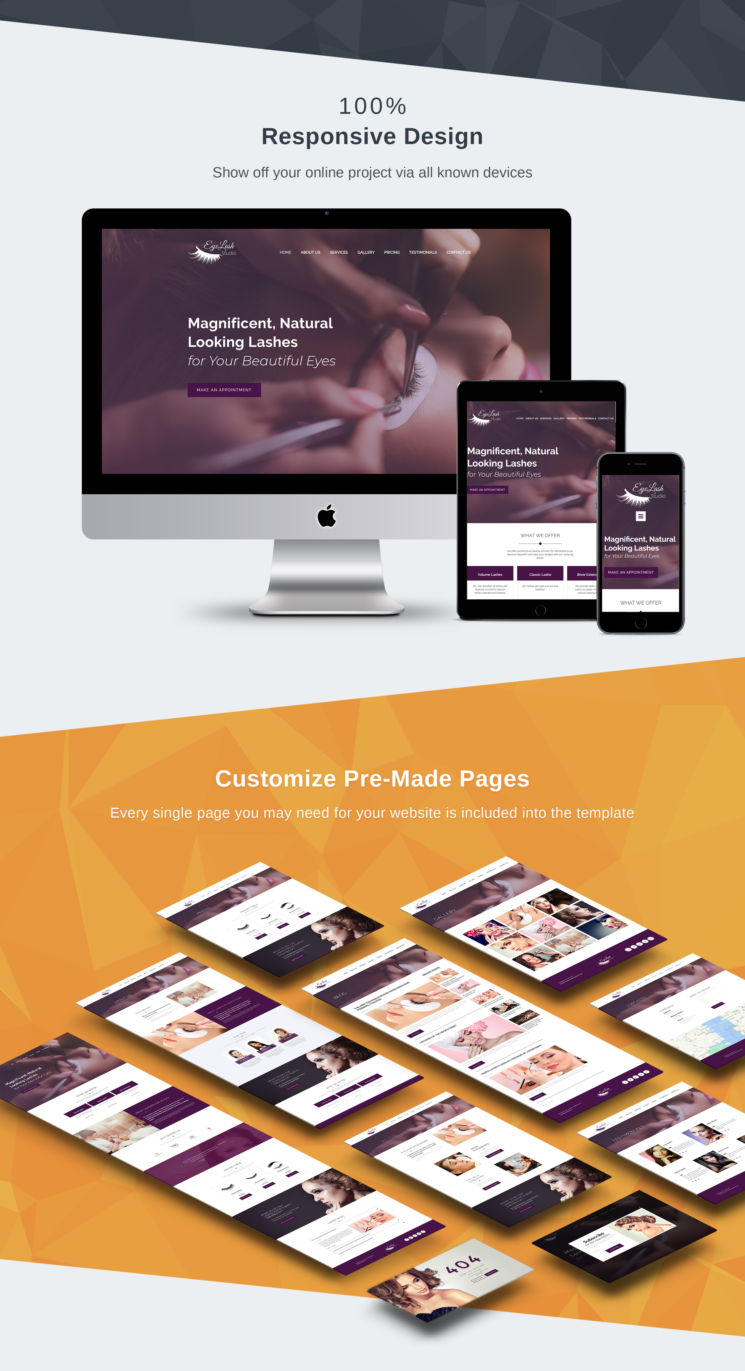 Eyelash Website Template for Lash Extension Studio MotoCMS Eyelash Website Template for Lash Extension Studio MotoCMS