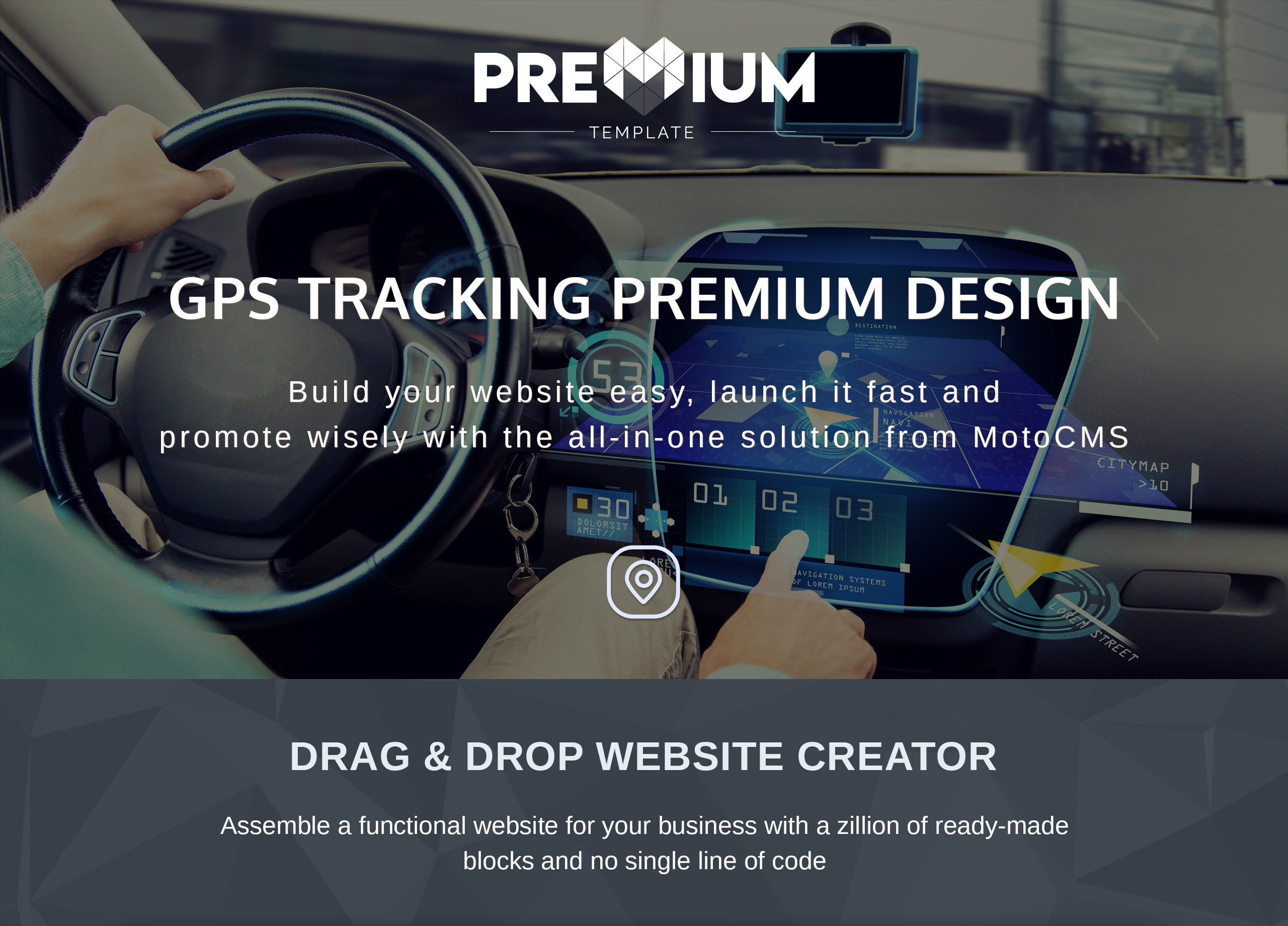 GPS Tracking Website Template for Vehicle Service MotoCMS