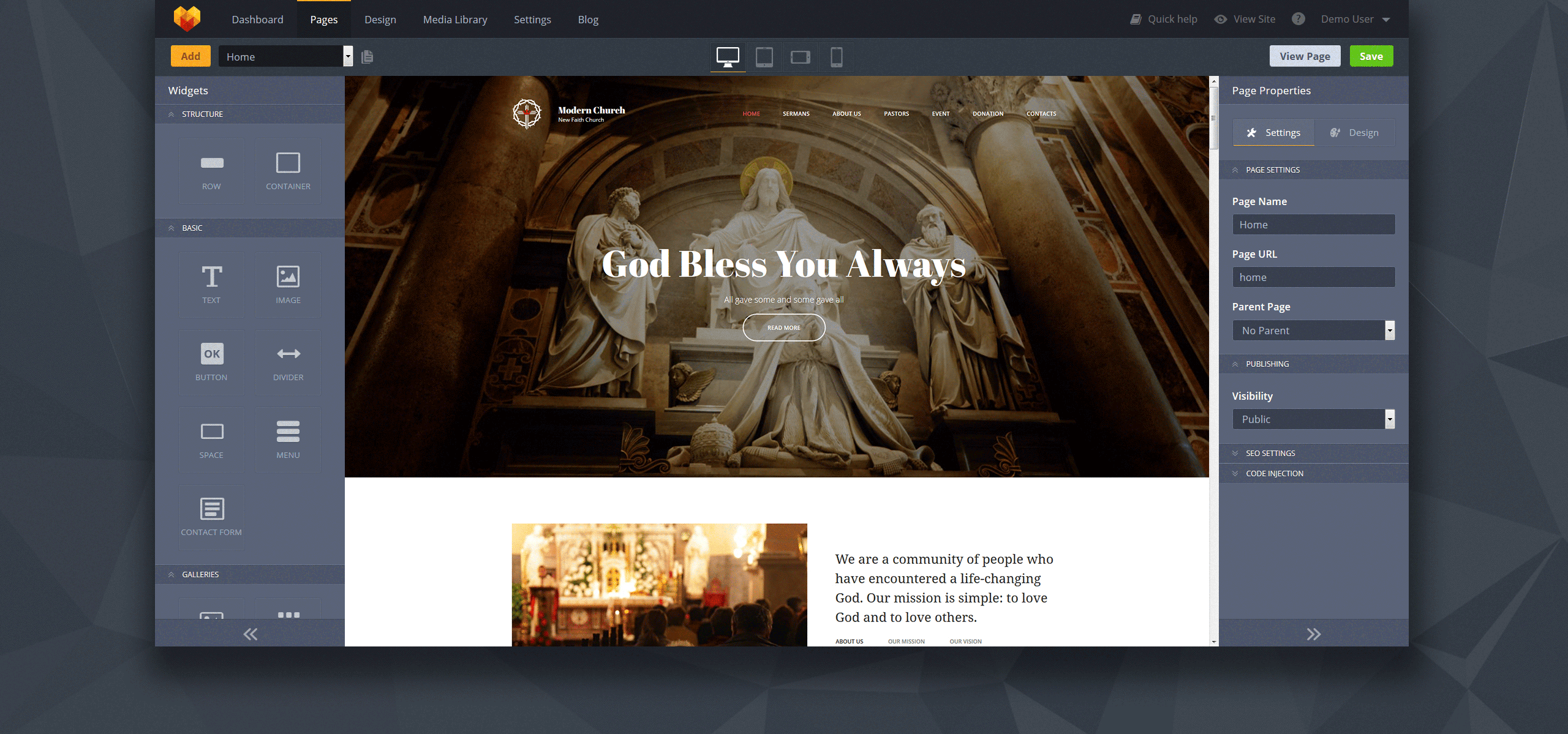 Christian Website Template for Churches - MotoCMS