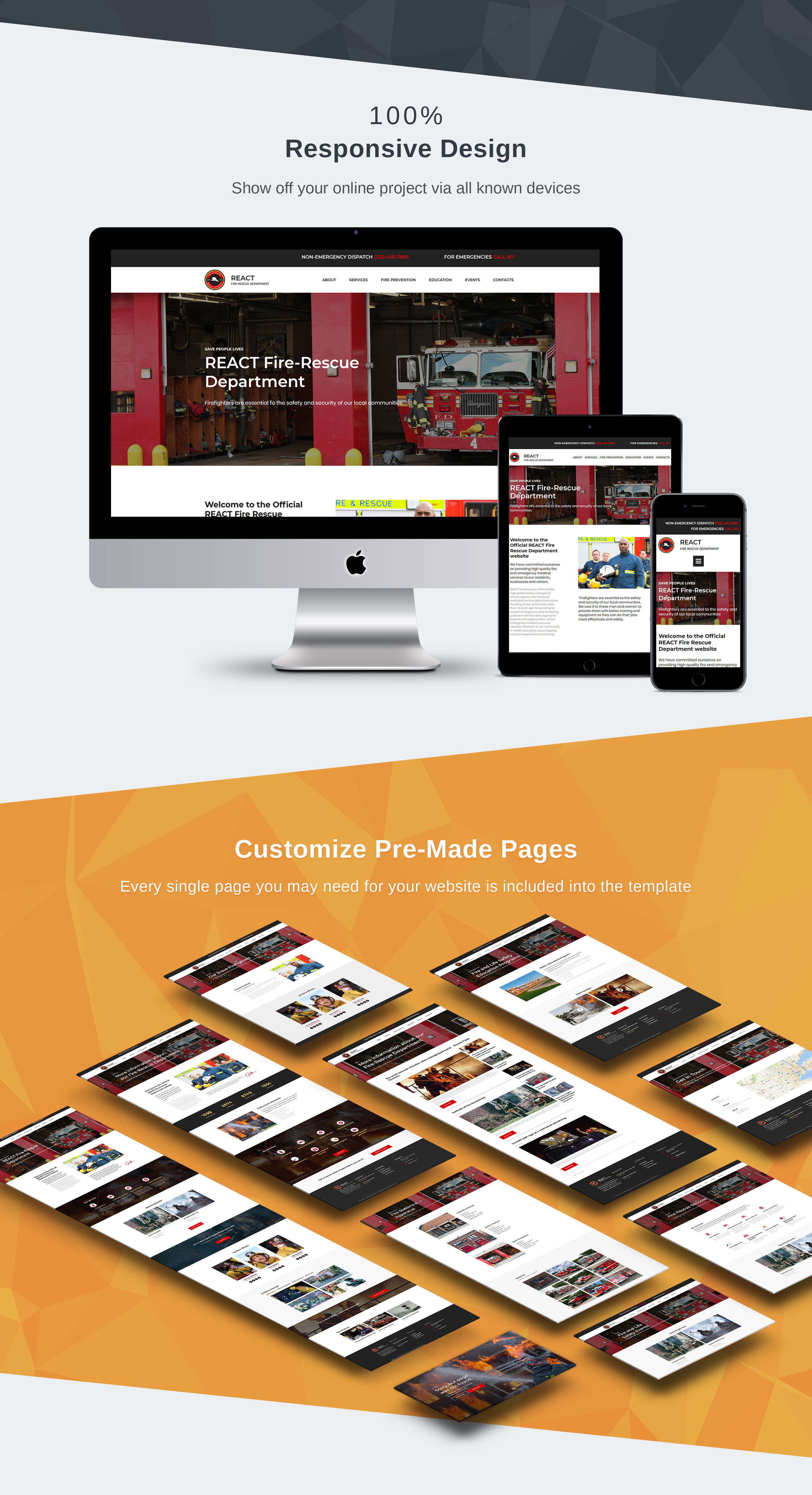 Fire Department Website Template MotoCMS