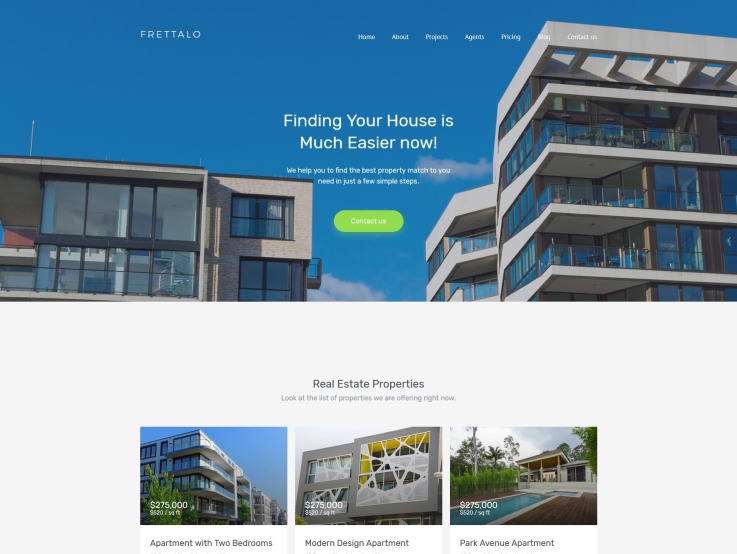 Real Estate Web Design - Frettalo - main image