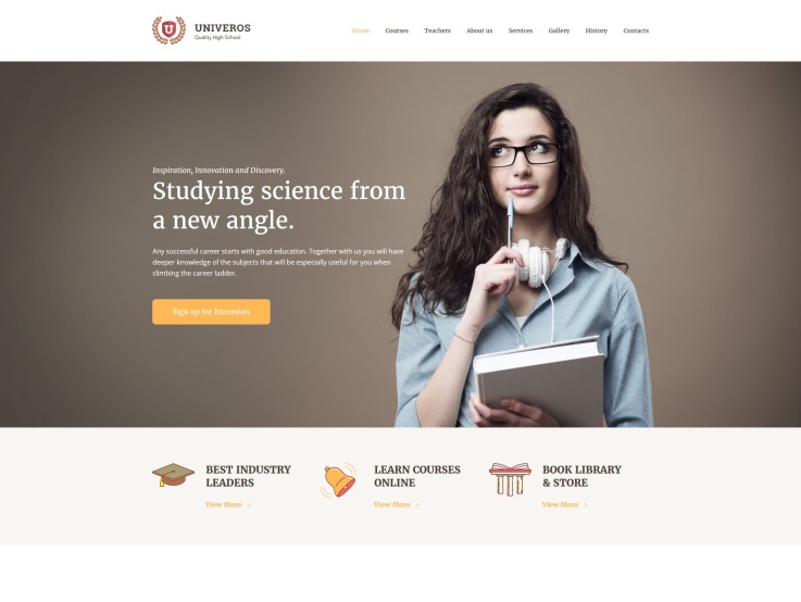 University And College Website Design Univeros TemplateMonster