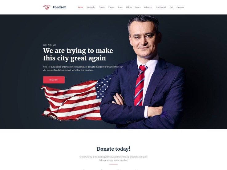 Political Website Design - Fondson - main image