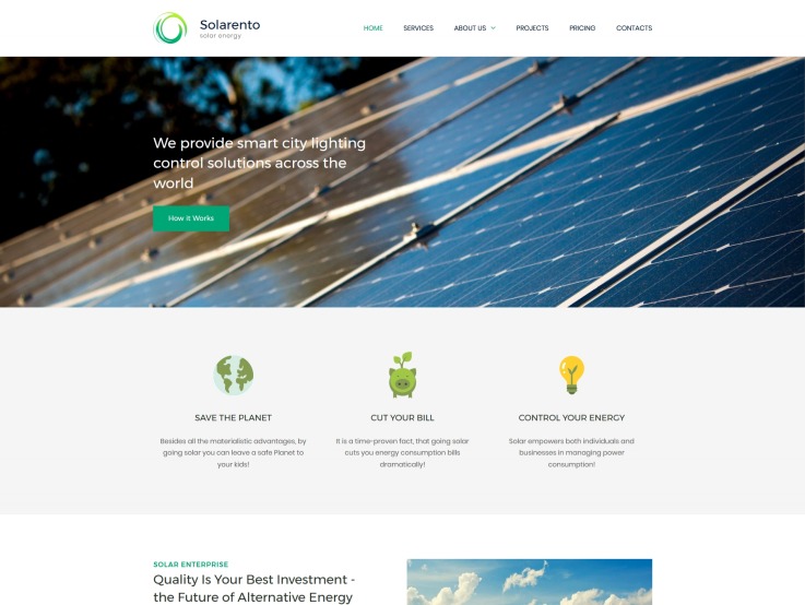 Solar Website Design - Solarento - main image