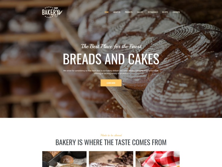 Bakery Website Design - Bakerio - main image