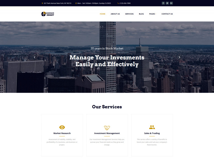 Investment Website Design - Investment Smart - main image