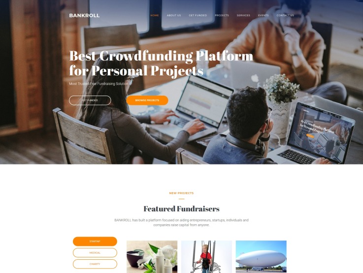 Crowdfunding Website Template For Fundraising Websites TemplateMonster