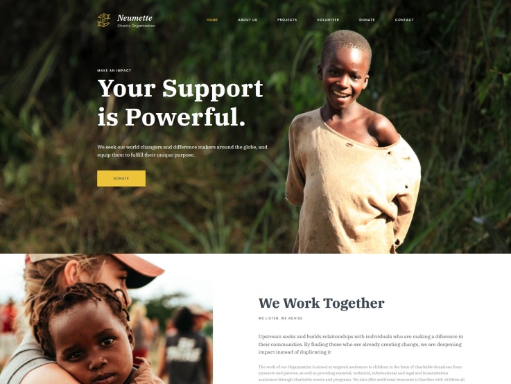 Charity Website Design - Neumette - main image