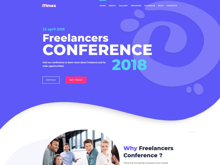 Freelance Event Website Design - main image