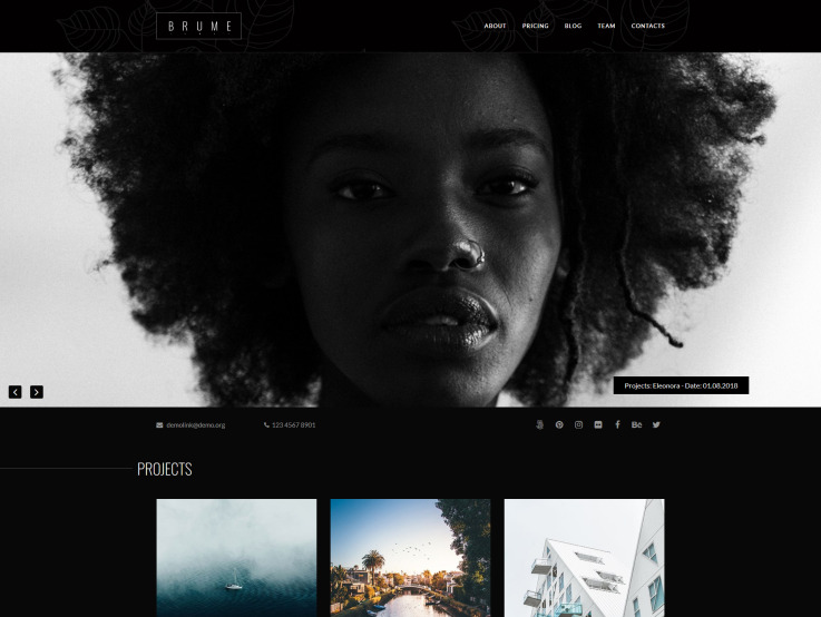 Photo Studio Website Design - main image