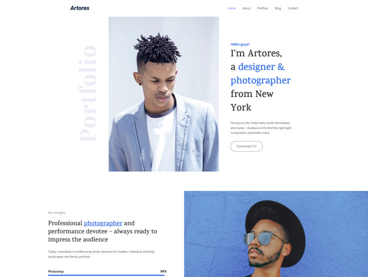 Personal Website Design - main image