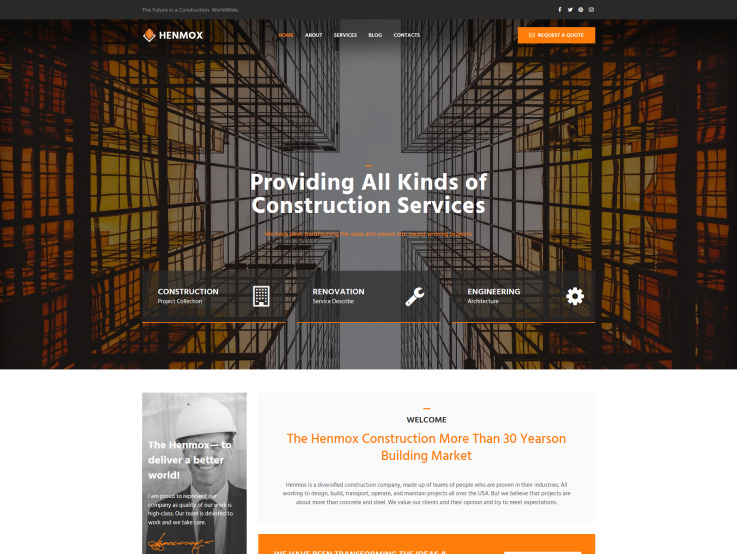 Construction Company Design - main image