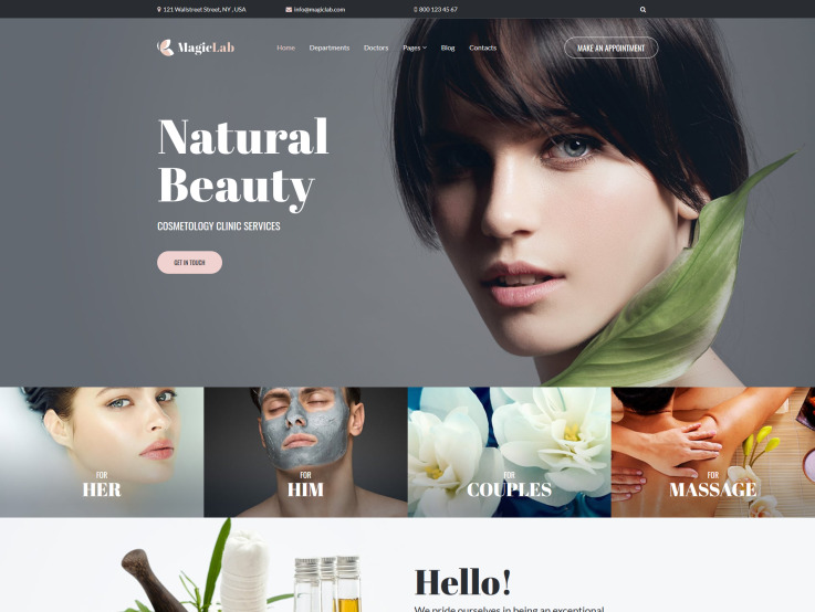 Cosmetology Website Design - main image