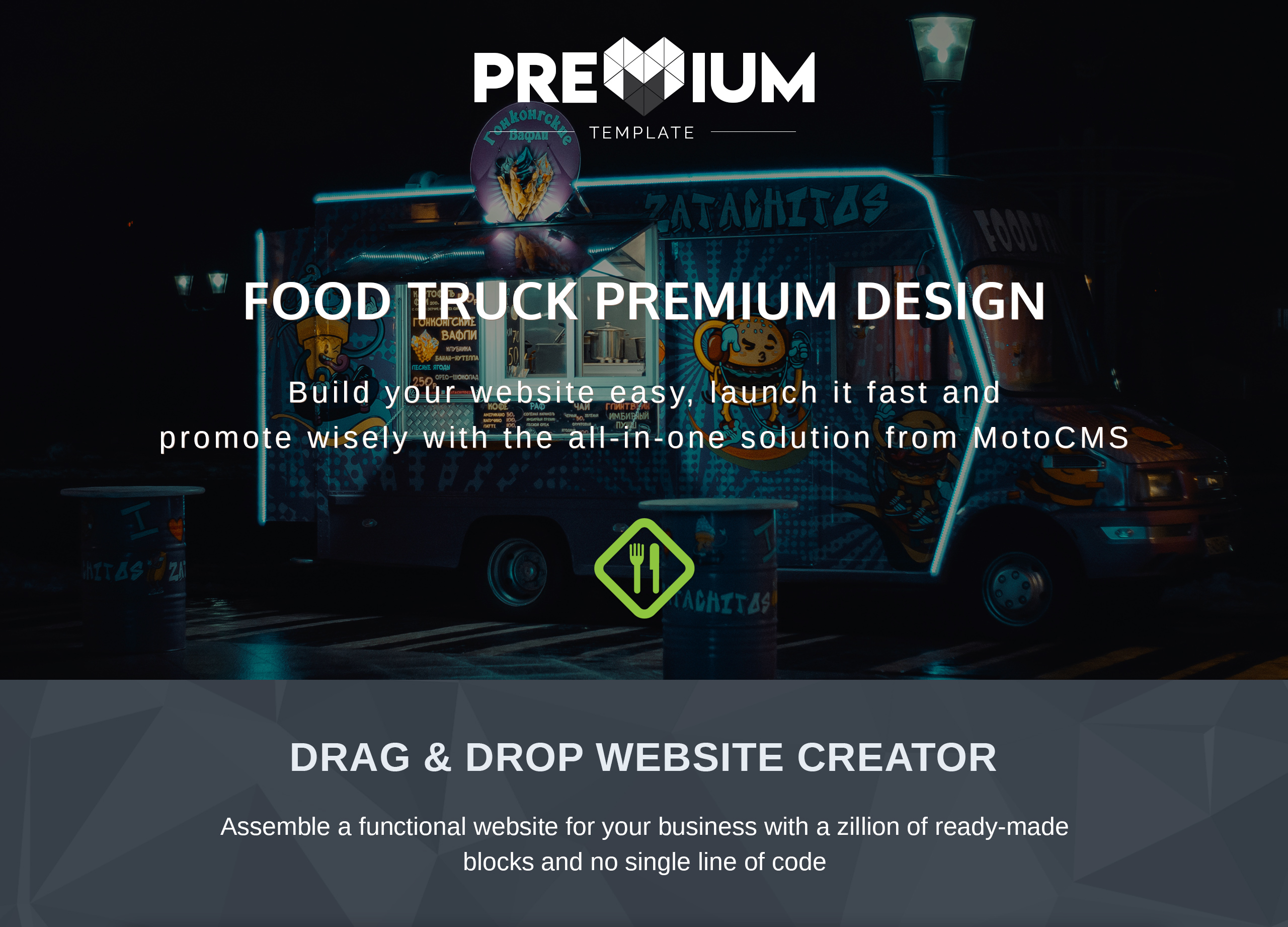 Food Truck Website Template for Food Trailer Site MotoCMS