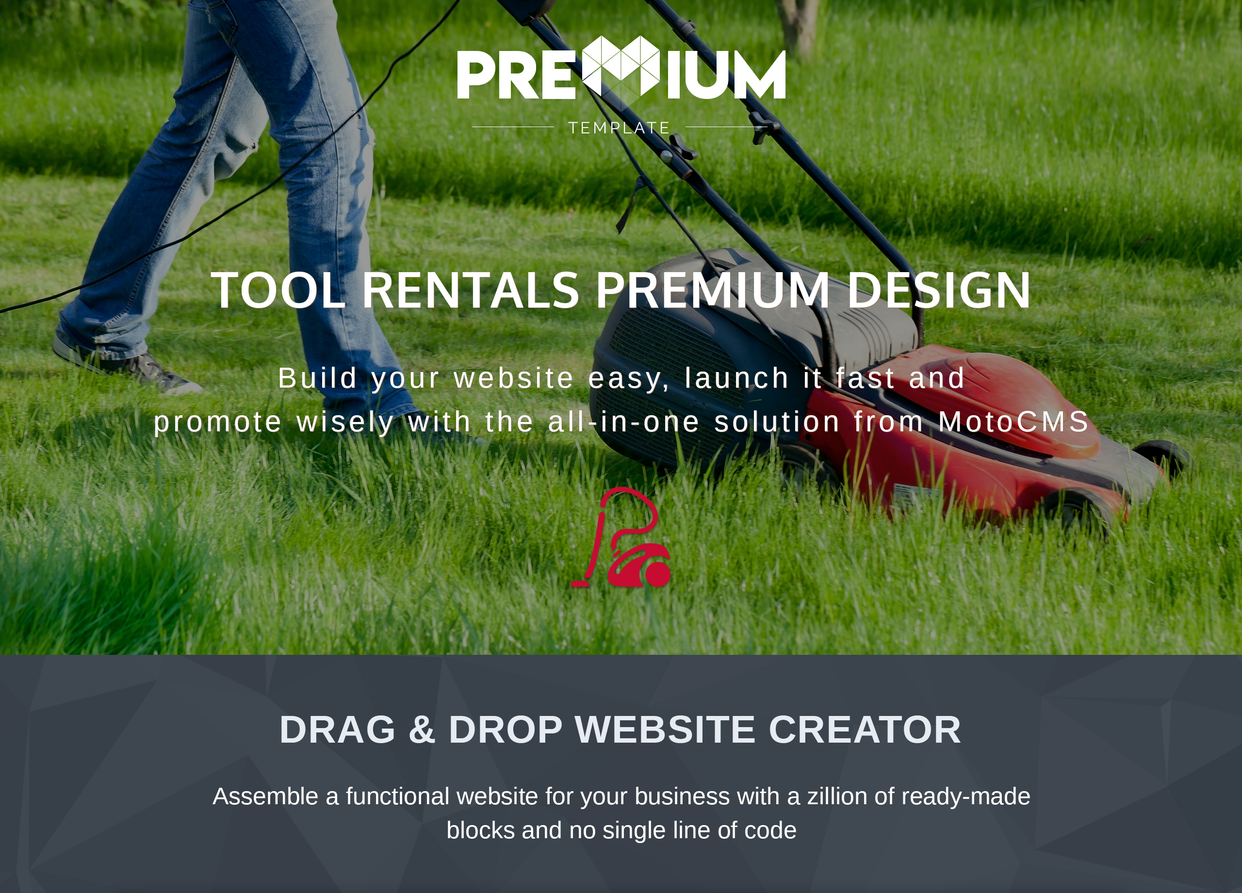 Equipment Rental Website Template for Tool Rentals MotoCMS