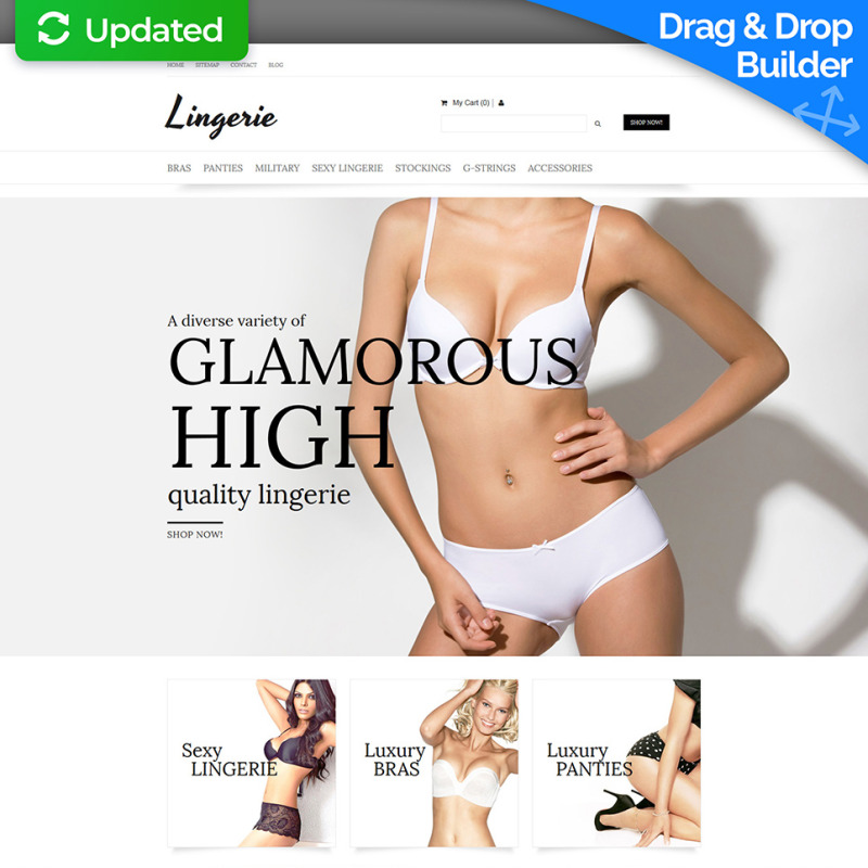 Lingerie Web Template for Online Underwear Shop - MotoCMS