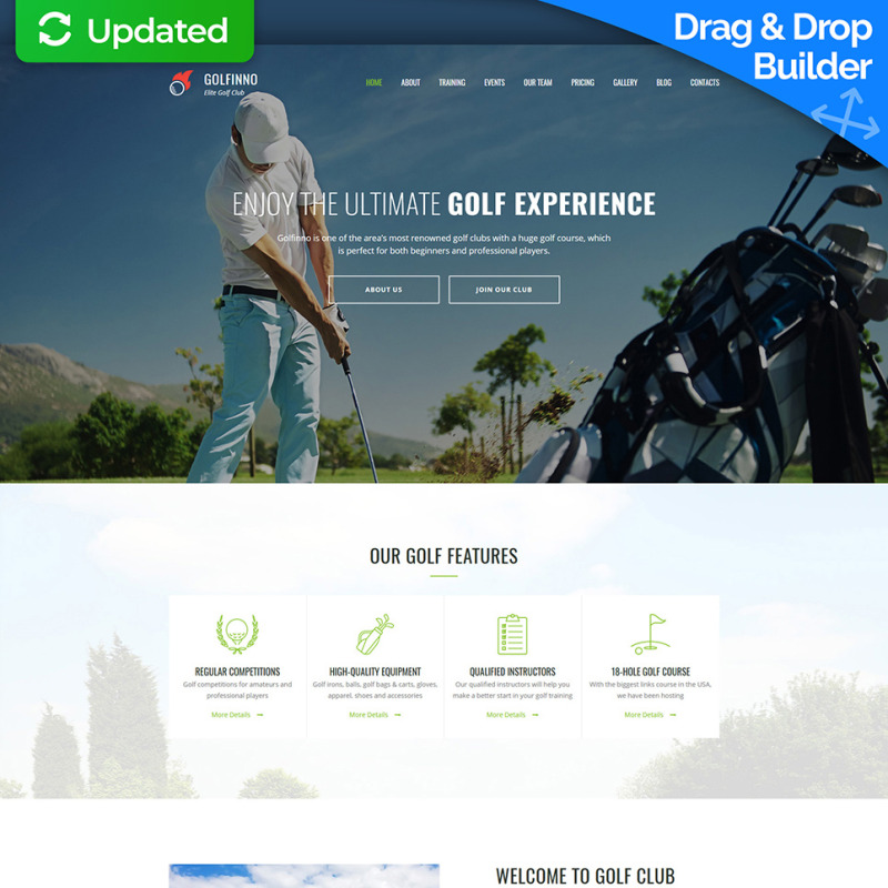 Golf Club Website Template MotoCMS
