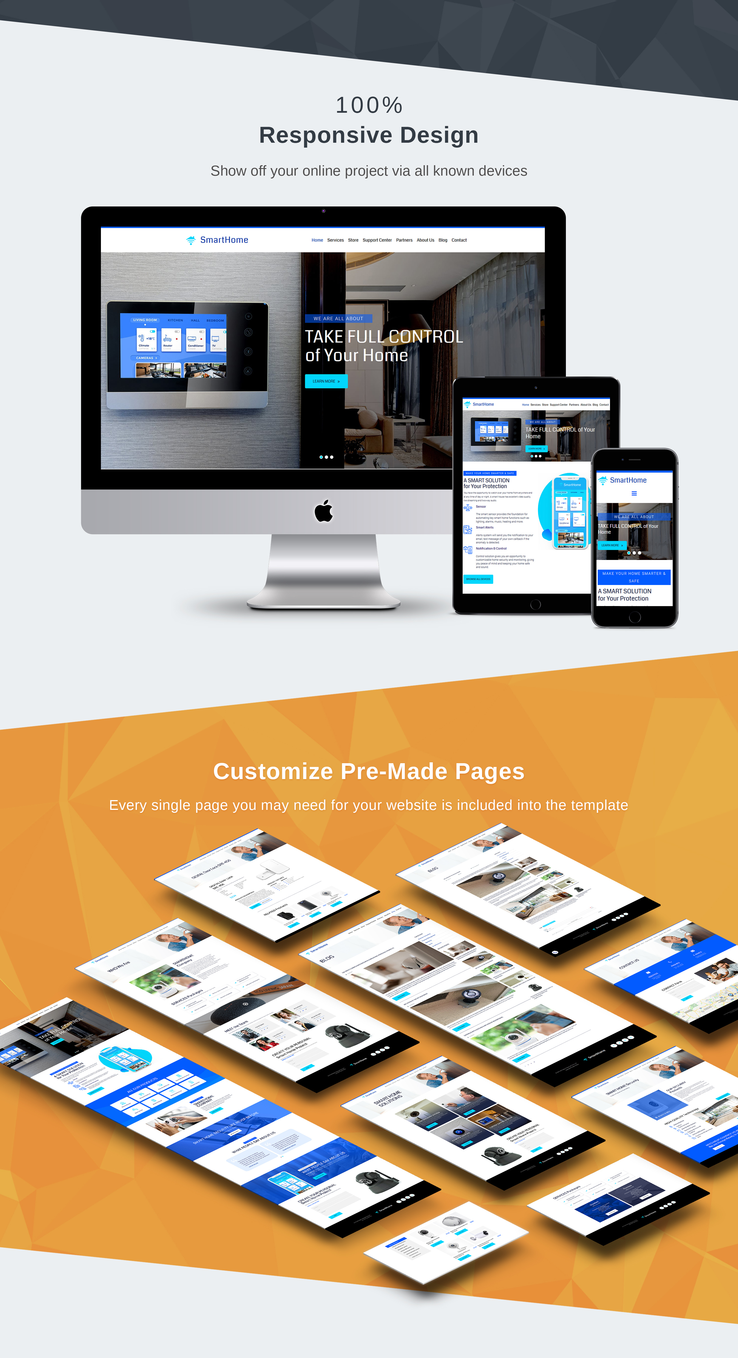 Smart Home Website Template for Home Automation MotoCMS