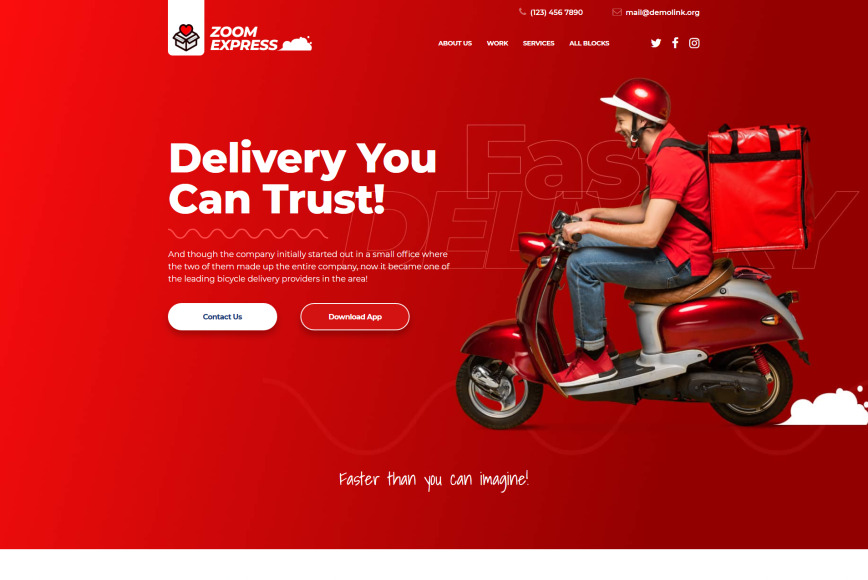 Fast Package Delivery Website Template MotoCMS