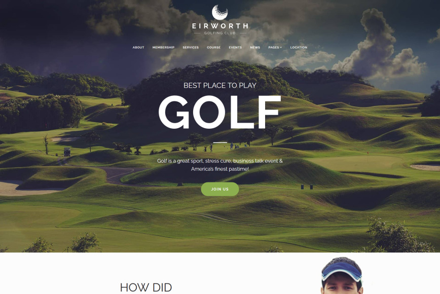 Golf Course Website Template for Golfing Club MotoCMS
