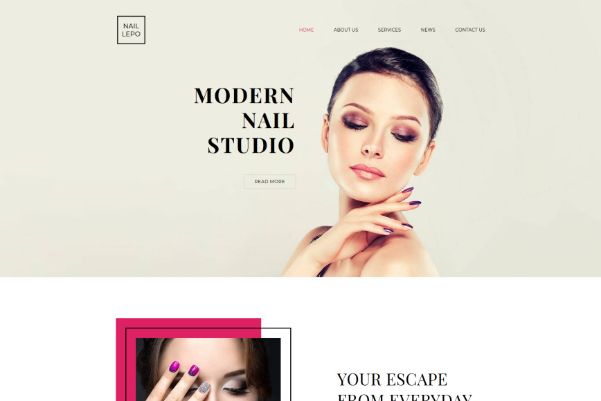 Nail site Design MotoCMS