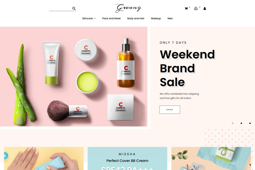 Cosmetic Ecommerce Website Design Motocms