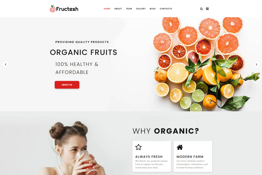 Fruit Shop Website Template - MotoCMS
