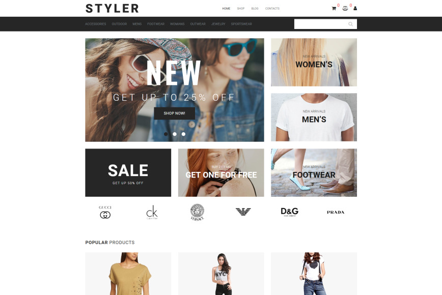 Clothing Shop Website Template for Fashion Apparel - MotoCMS