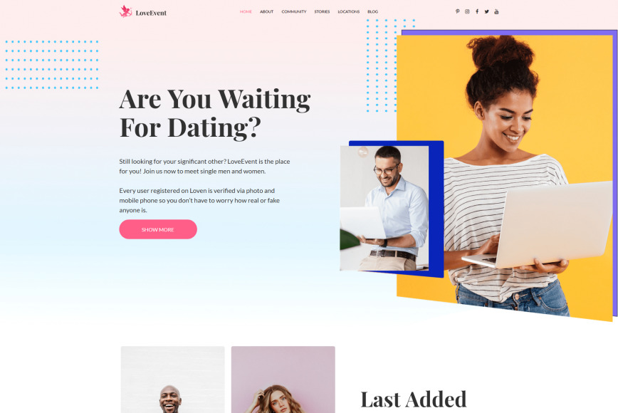 Online Dating Website Template for a Dating Site and App MotoCMS
