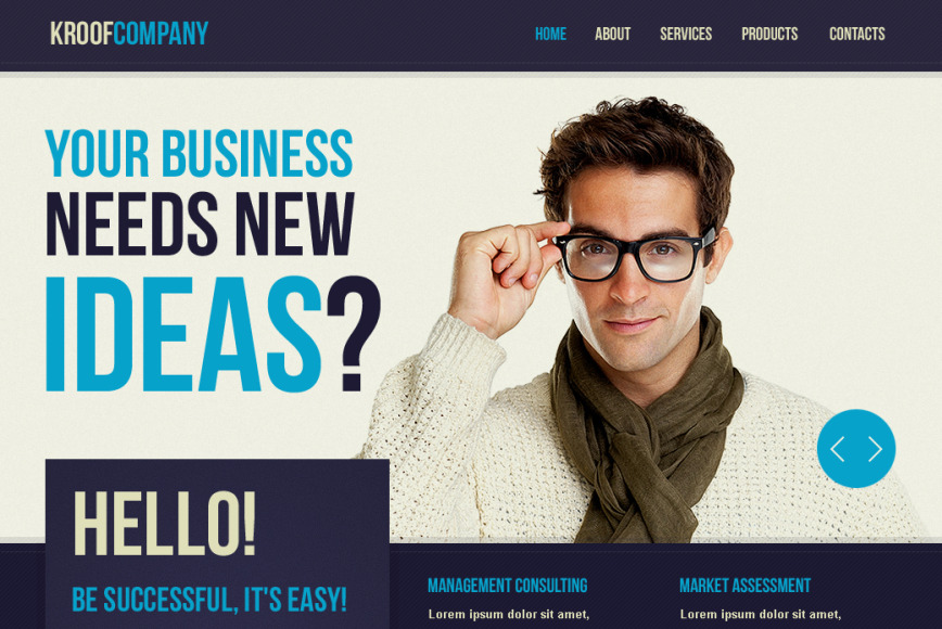 Bright Business Website Template with White and Magenta Colors - image
