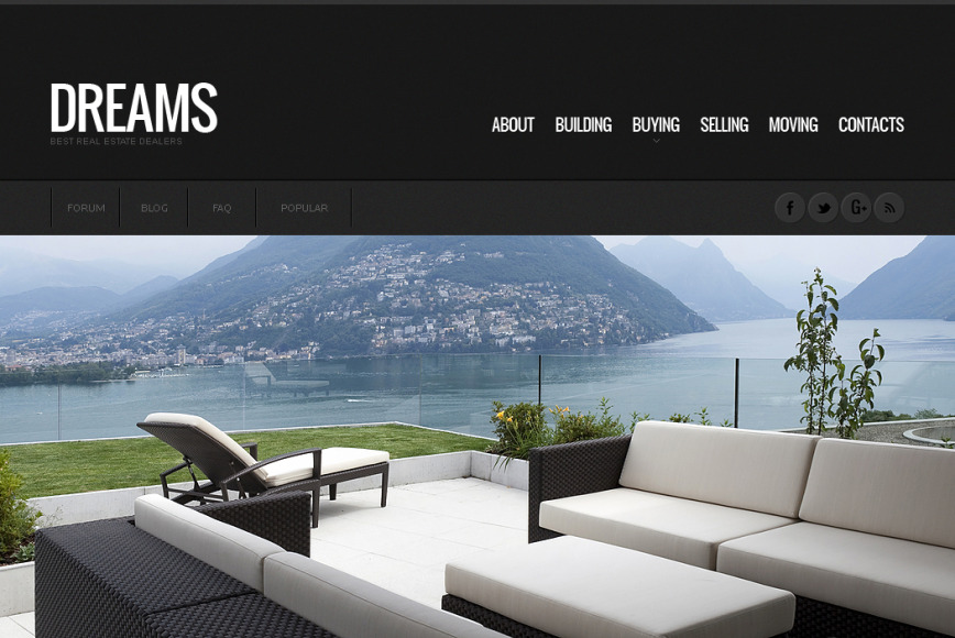 Real Estate Template with Huge Images and Black Background - image