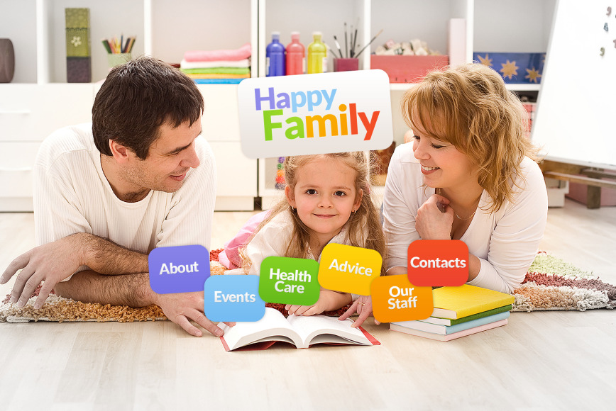 Family Website Template with a Photo Background - image