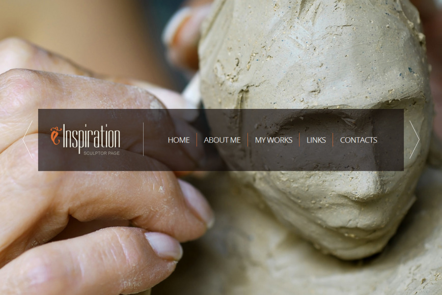 Sculpting Website Template with a Photo Background - image